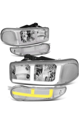 DNA MOTORING HL-LB4-DAN99-CH-CL1 Pair Of Chrome Housing Headlights - Image 1 of 4