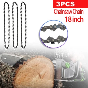 Paquete de 3 cadenas de motosierra de 18" calibre 0,058 72DL paso 0,325" repuesto - Imagen 1 de 12