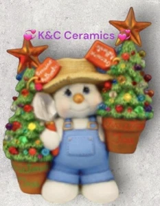 Weihnachten Schneemann Baum Bauer fertig zum Bemalen unbemalt Sie bemalen Keramik Biskuit  - Bild 1 von 1