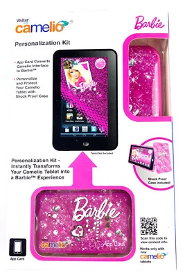 Vivita Camelio Pink Personalization Kit Barbie Tablet Case App Card & Cloth NIB - Image 1 of 4