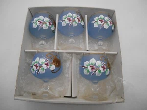 Einzigartiges Bohemian Brandy Set Fund Blue (5-8 Unzen Brille) im Originalkarton - Bild 1 von 8