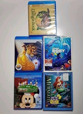 Disney Blu Ray Movie Lot Of 6 Jungle Book Beauty And The Beast + More See Notes Foto 1 de 4