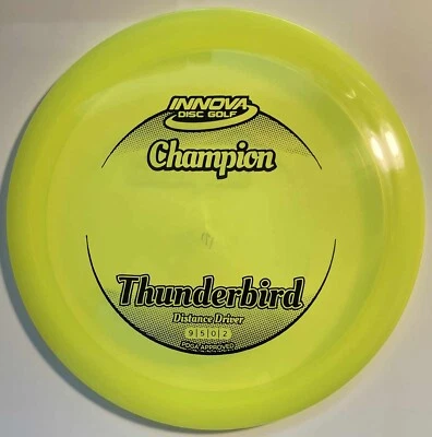 INNOVA CHAMPION THUNDERBIRD 171.11 GRAMS LEMON-LIME w/BLACK HOT-STAMP - Image 1 of 2