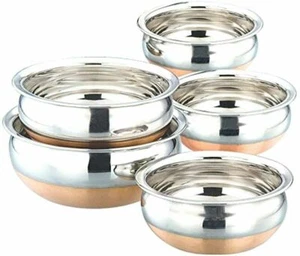 Cobre Inferior Utensilios de Cocina Handi Set Para & para Servir - Conjunto De 5 - Imagen 1 de 4