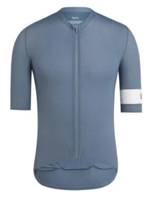 USED GRAY BLUE RAPHA PRO TEAM SUMMER FLYWEIGHT SHORT SLEEVE CYCLING JERSEY LARGE - Image 1 of 3