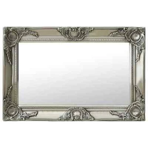 Wall Mirror Baroque Style 23.6"x15.7" Silver vidaXL - Picture 1 of 6