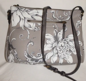 Elliott Lucca MAGNOLIA FLOWER  Crossbody Shoulder Bag Zip Closure - Picture 1 of 10