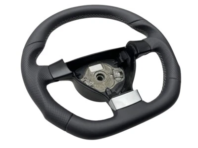 AUSTAUSCH  Lenkrad Leder  Lederlenkrad  Vw POLO 9N 9N3  Daumen ABGEFLACHT - Bild 1 von 4