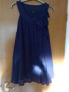 NWT Yours Dark Purple Georgette Sequin Embroidered Top sz24 - Picture 1 of 8