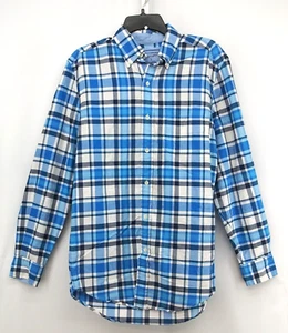 Saddlebred Shirt Mens Small Blue Plaid Long Sleeve Collared Flannel Button Up - Picture 1 of 5