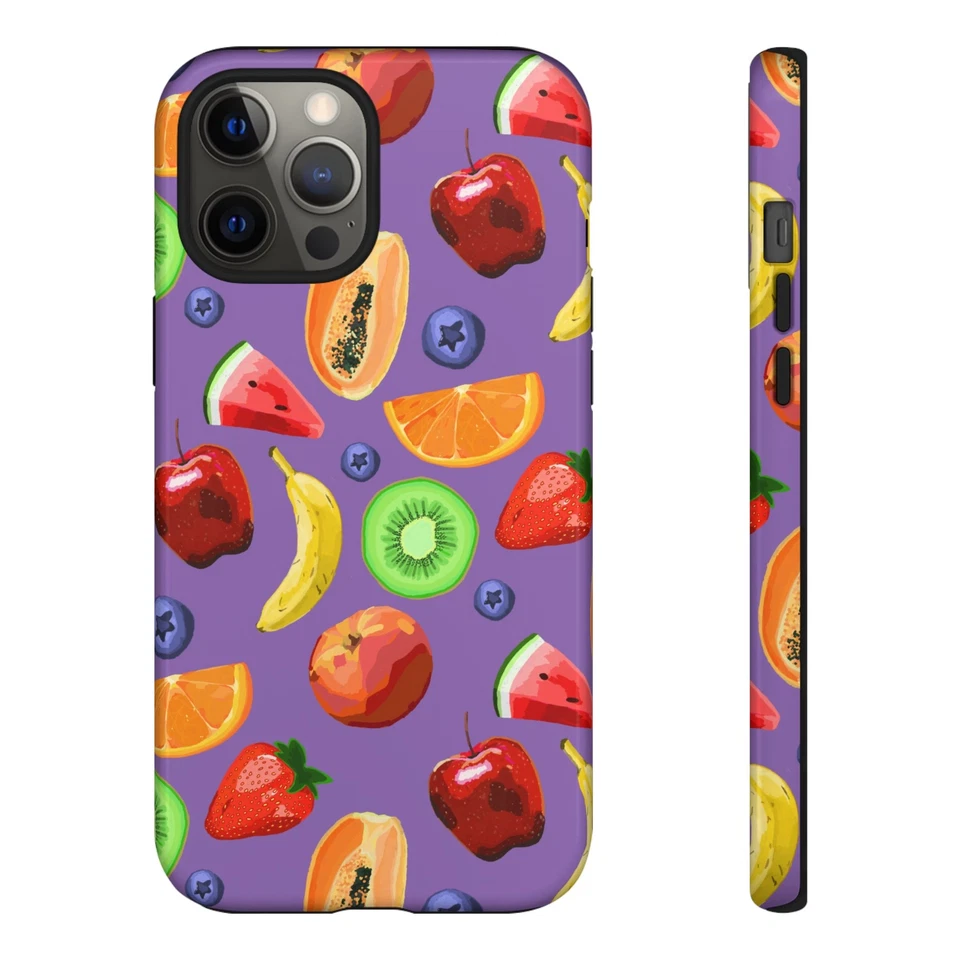Purple fruit pattern IPhone Tough Case - Image 1 of 1
