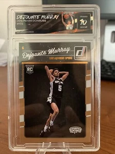 2016-17 Panini Donruss Dejounte Murray Rookie RC #173 Graded Gem Mint 10 Spurs - Picture 1 of 2