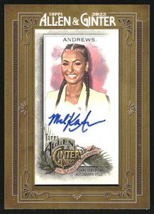2022 Topps Allen and Ginter Framed Mini Autographs #MAMAL Malika Andrews Auto 