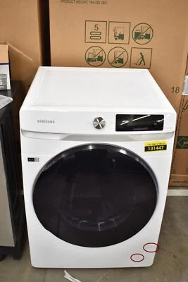 Samsung DVE45A6400W 27 дюймов белая электрическая сушилка с фронтальной загрузкой NOB #131447 BFSALE - Изображение 1 из 4