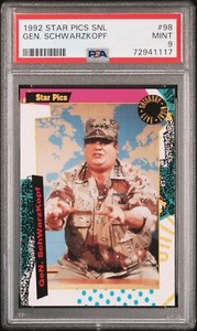 1992 Star Pics SNL #98 Gen. Schwarzkopf Chris Farley RC Rookie PSA 9 Mint