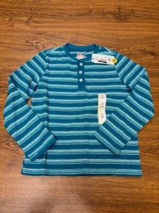 Cat & Jack Teal Stripe Girls long sleeve shirt - Picture 1 of 2
