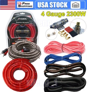 2300W 4 Gauge Car Audio Cable Kit Amplifier Install Amp RCA Subwoofer Sub Wiring - Picture 1 of 14