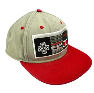 Nintendo Hat NES Controller Embroidery Gray Snapback Adjustable Cap Red Retro - Picture 1 of 8