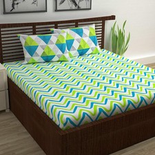 Cotton Double Bedsheet with 2 Pillow Covers