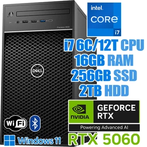 Dell Precision 3630┃RTX 5060┃i7 6C/12T┃16GB RAM┃256GB NVME SSD┃2TB HDD┃W11 - Picture 1 of 10