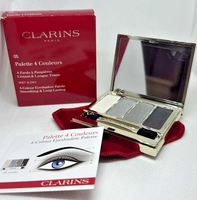 Clarins 4 Color Eyeshadow Wet/Dry/Smoothing & Long Lasting Palettes 05 Smoky NIB - Image 1 of 2