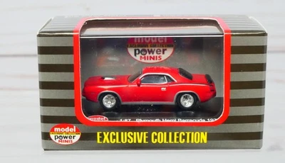 Model Power Minis 19451, 1970 Plymouth Hemi Barracuda, Red, 1/87 HO Scale - Image 1 of 3