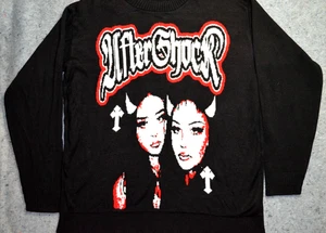 VERY RARE Aftershock Sweater Black/Red Devil Goth Size Large - Picture 1 of 4
