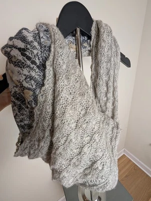 Шарф женский Collection Eighteen один размер Infinity 2 стороны серый пейсли - Изображение 1 из 4