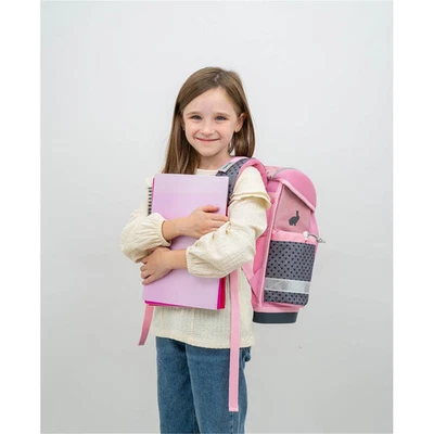 Belmil Classy ergonomisches Schulranzen-Set 4-teilig "Bunny" mit Brustgurt