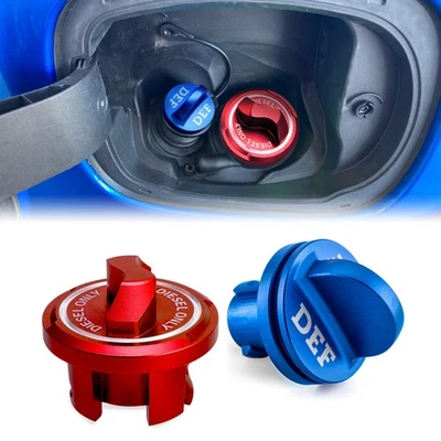 Tapa de combustible diésel magnética roja + kit de tapa DEF azul para Ram 1500 2500 3500 2019-2023 Foto 1 de 4