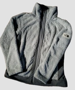 The North Face Jacket OSITO Womens MEDIUM FUZZY 2 Tone DUSTY BLUE Gray Full Zip - Picture 1 of 10