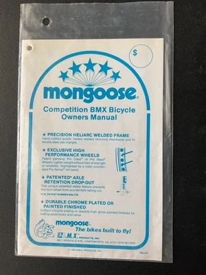 Mongoose BMX 1983 Pro Class Owners Manual Minty - Image 1 of 4
