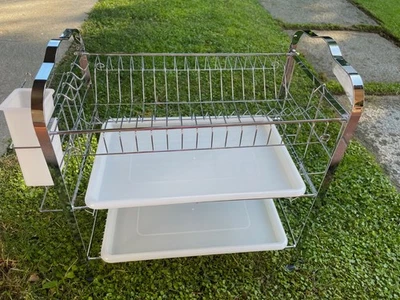 Scolapiatti Da Appoggio In Acciaio Nuovo E Funzionale  - Immagine 1 di 4