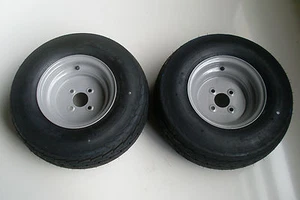 2 X TRAILER WHEELS AND TYRES 20.5 X 8.0-10 ATV ON ROAD / OFF ROAD 100MM PCD - Picture 1 of 1