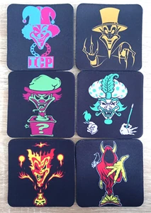 Insane Clown Posse 6 Jokers cards Neoprene Coasters ICP Juggalo Twiztid - Picture 1 of 6