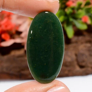 18 Ct. Natural Oval Green Aventurine Wrapped Cabochon Pendant Supply 32X16X5 mm - Picture 1 of 4