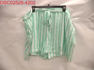 StoneyCloverLanexTarget Plus Women Green Stripe HighRise Shorts 4X 195994891199 - Picture 1 of 7