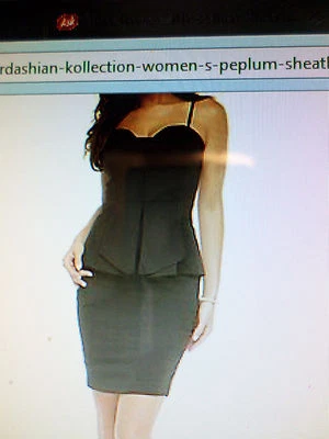 Vestido vaina Peplum para mujer Kardashian Kollection Foto 1 de 4