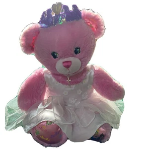 Costruisci un Orso Principessa Disney Peluche Rosa Teddy Tiara Vestito Bianco Peluche - Foto 1 di 11