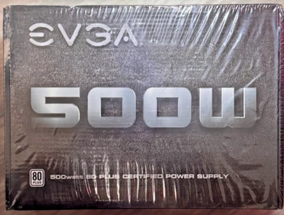 EVGA 500 W1 80Plus 500W Power Supply - 100-W1-0500-KR - Image 1 of 2