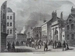 Antique Print London Old Cockspur Street Engraving 1876 Westminster History - Picture 1 of 2
