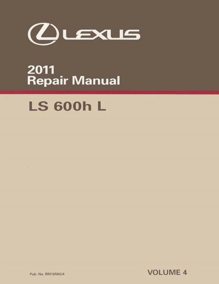 Lexus LS600h L 2011 manual de reparación de taller volumen 4 solamente Foto 1 de 1