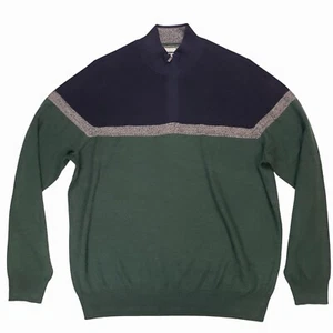 Suéter Joseph Abboud Más Suave Colorblock Rayas Cuarto Cremallera Para Hombres 2XLT - Imagen 1 de 11