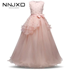 Summer Princess Girl Floral long Party Sleeveless Party Dress Clothes 5-14 Years - Picture 1 of 18