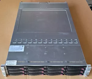 6028TR-HTR SuperMicro Server 2U 4-Node w/4 X10DRT-H,8 E5-2630V3,12 3.5-Bay,Rails - Picture 1 of 3