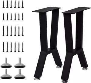 Set of 2 16 in Metal Legs Heavy Duty Sofa Legs Bench Legs Metal Coffee Table Leg - Picture 1 of 7