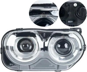 Halogen Headlight Headlamp Assembly Compatible with 2015-2020 Dodge Challenger 6 - Picture 1 of 7