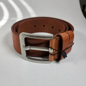 Ceinture large homme cuir marron taille 46 peut être redimensionnée - Photo 1/6