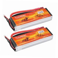  2 packs 3s 11.1v 3000mah 30c lipo battery with dean-style t connector for rc