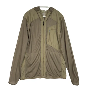 Exofficio Insect Shield Bug Repellant Men Jacket Hooded Mesh Brown Large Outdoor - Picture 1 of 16